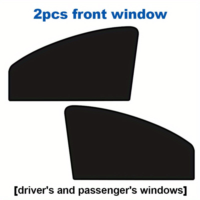 4pcs Car Magnet Side Window Sunshade Curtain Magnetic Black Shading Net Sunshade Insulation Privacy Curtain Row Car Window Sunshade Curtain Universal