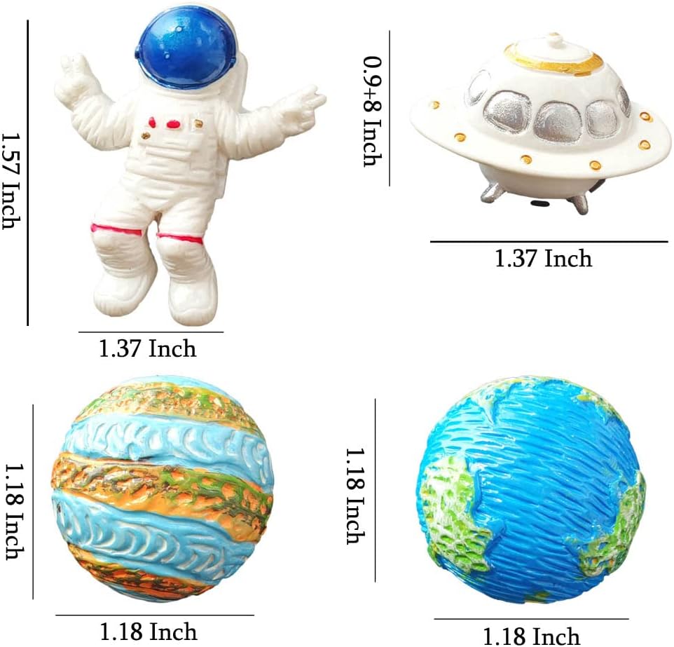 ZOSTLAND Astronaut Resin Car Air Freshener Vent Clip,Cartoon Car Vent Clip,Automotive Interior Decoration Accessories, Personalized Car Decorations,Car Decor Gift for women,men (4pcs Universe)