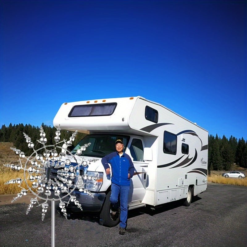 Unique And Amazing Metal Wind Spinner 3D Wind Catcher Metal Outdoor Patio Decor Metal Windmill Spinner For RV Outdoor Garden