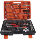 121Pcs Drive Socket Set Socket Ratchet Wrench Socket Bit Combination Tools Kit Mechanics Tool Set Sleeve Combination for Household Machine Auto Repair