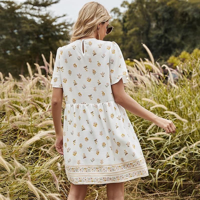 boho casual mini dress