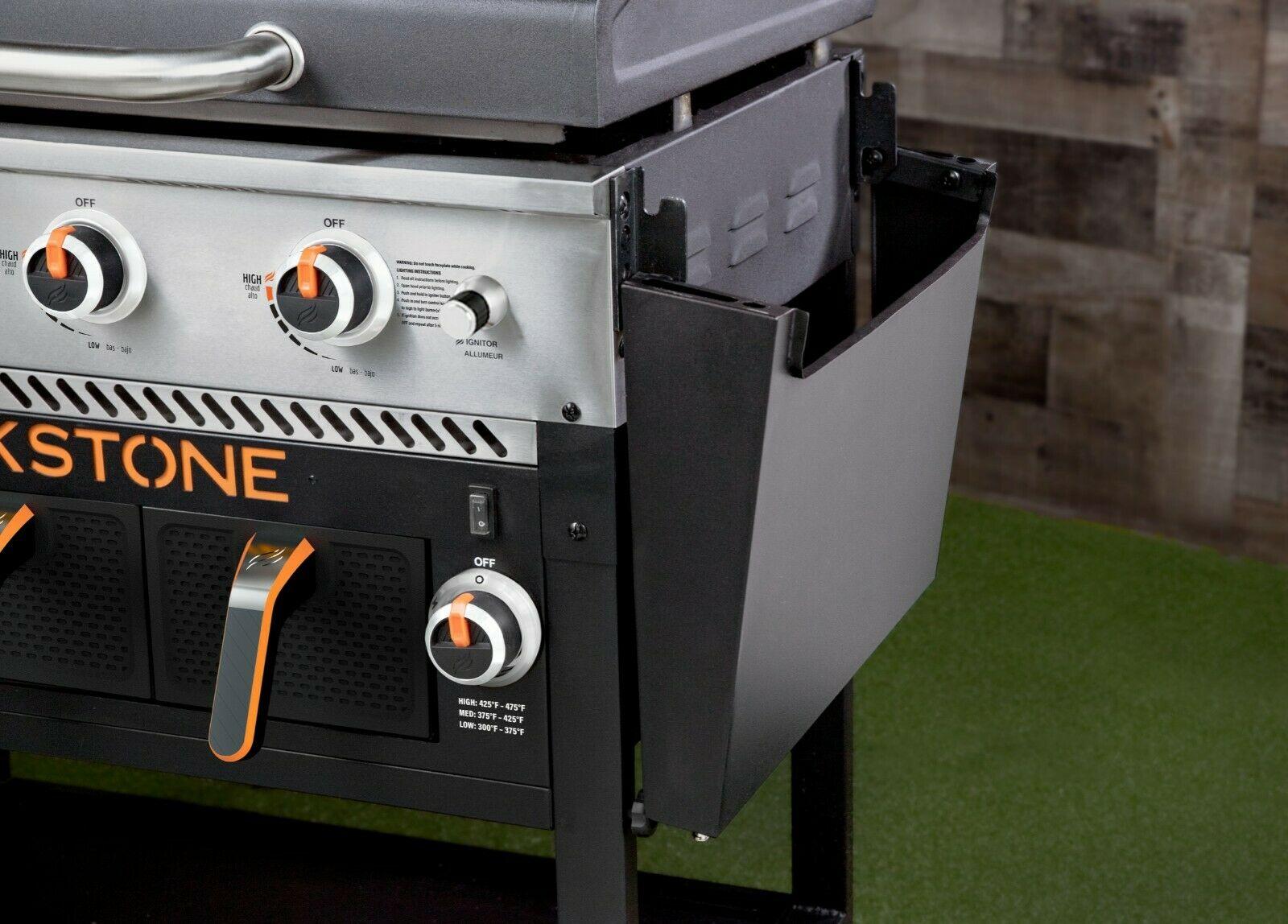 2-Burner 28" Griddle with Electric Air Fryer and Hood - Black