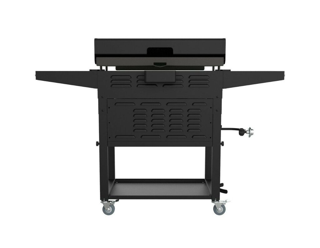2-Burner 28" Griddle with Electric Air Fryer and Hood - Black