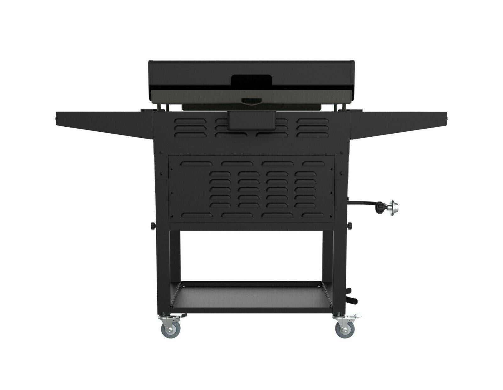 2-Burner 28" Griddle with Electric Air Fryer and Hood - Black