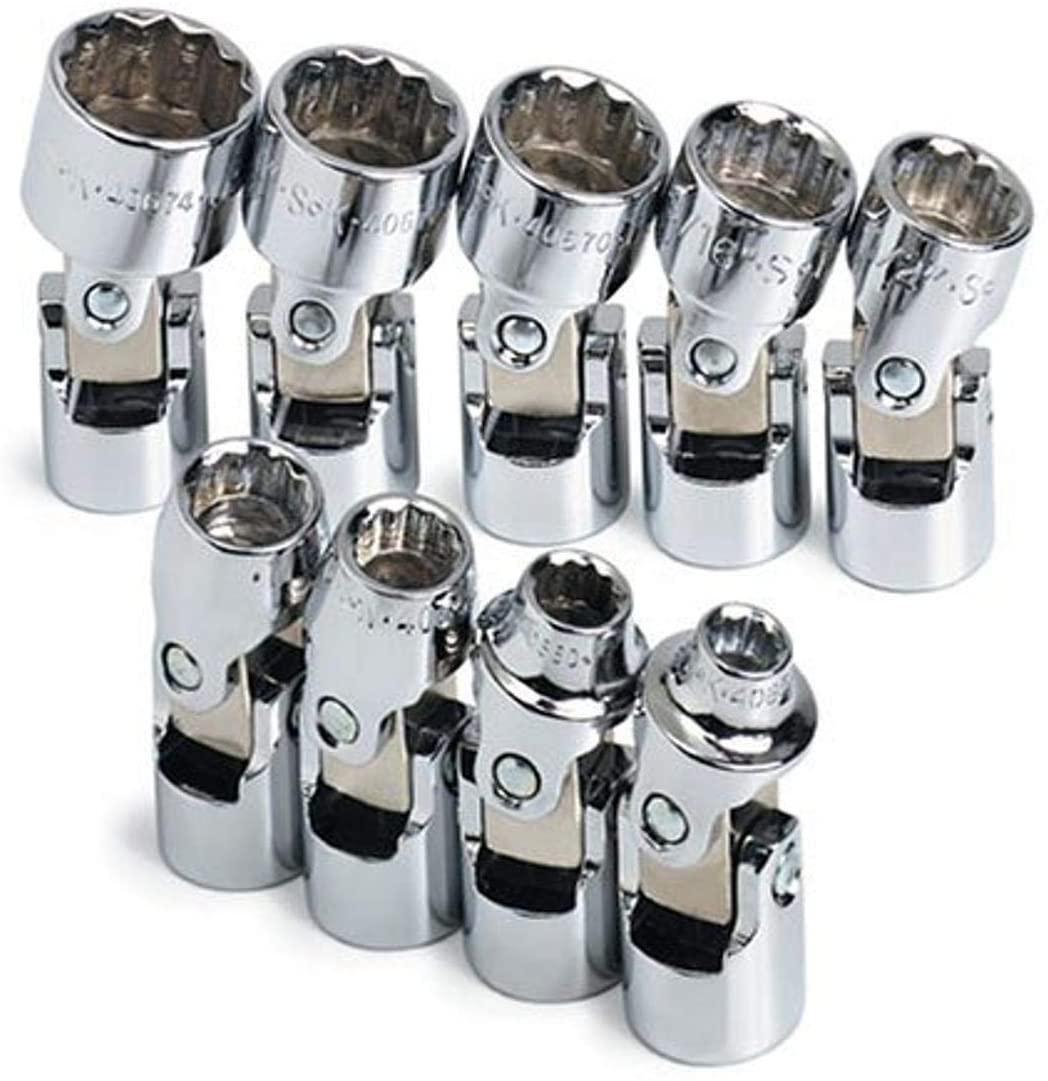 SK 4609 9 Piece 3/8-Inch Drive 12 Point Flex 1/4-Inch to 3/4-Inch Standard Socket Set