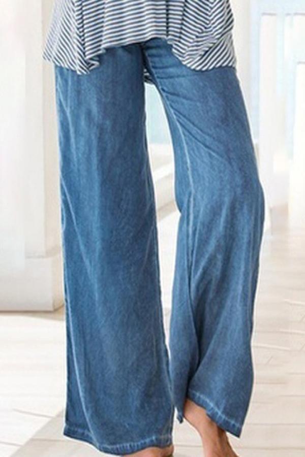 Casual thin-fit loose jeans