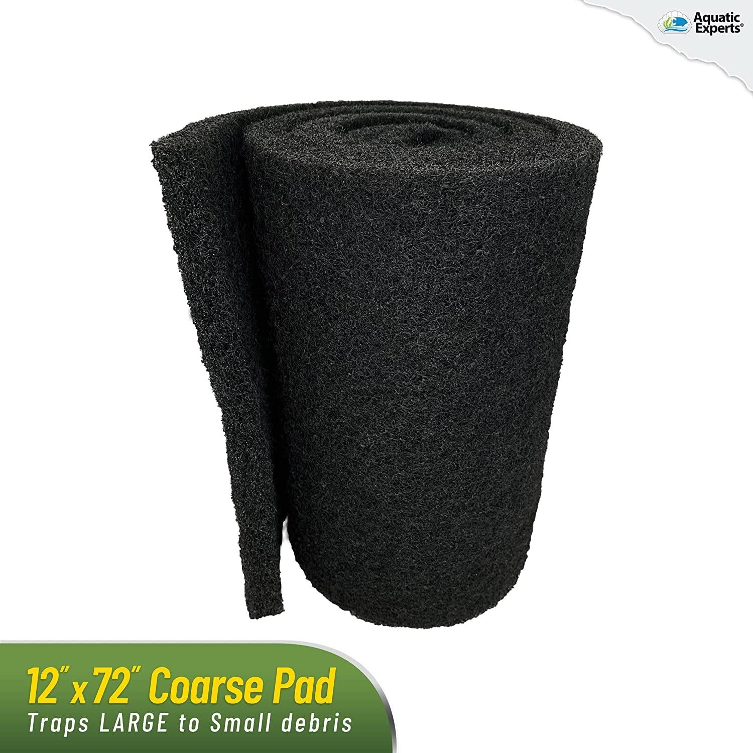 Aquatic s Classic Koi Pond Filter Pad FINE - White Bulk Roll Pond Filter Media, Ultra-Durable Fish Pond Filter Material USA (3/4" to 1" Thick)