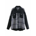 plaid patchwork jacket