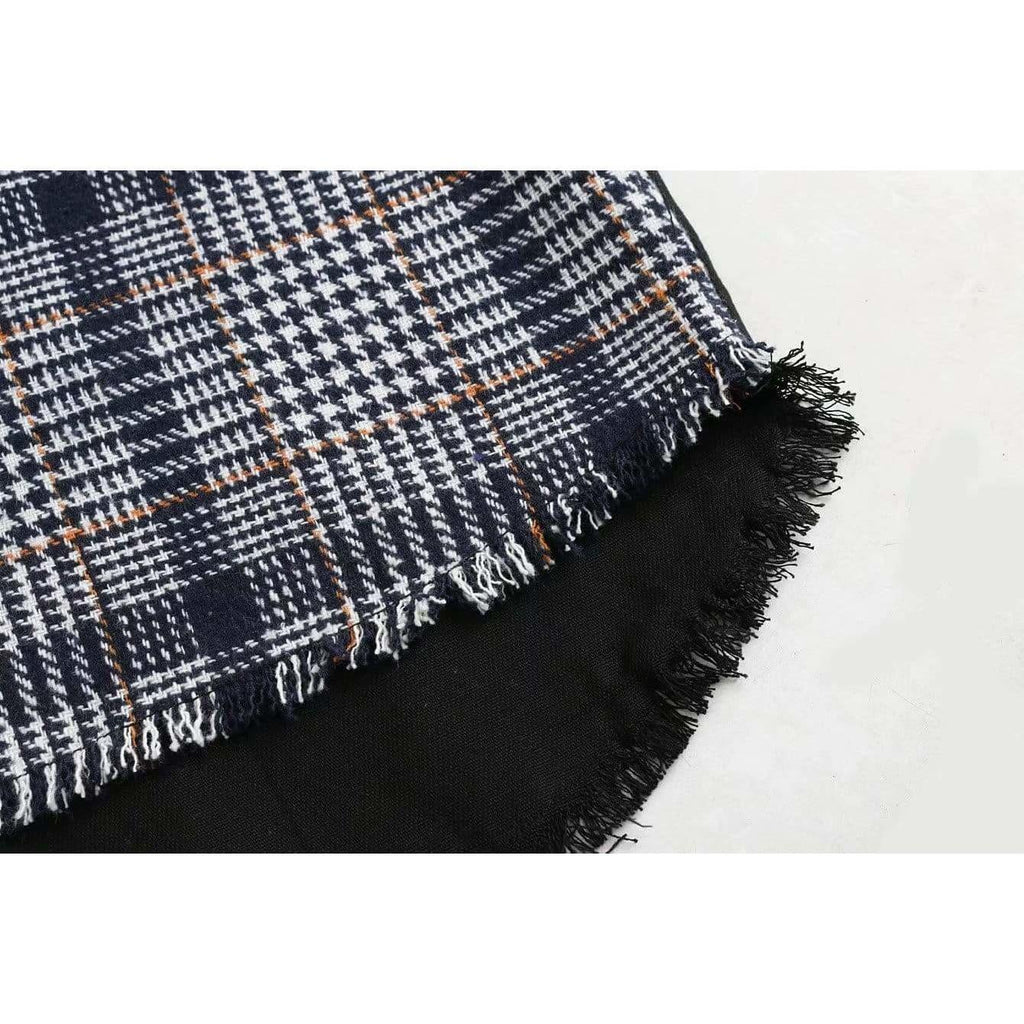 plaid patchwork jacket