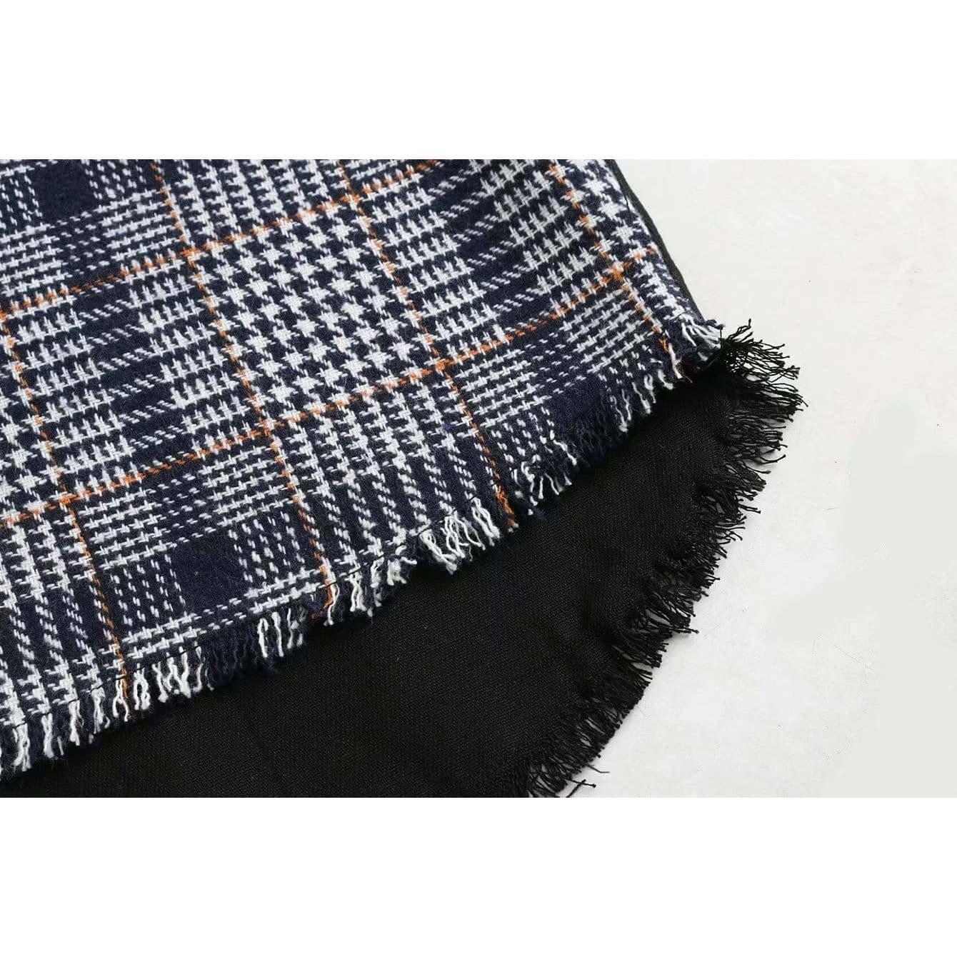 plaid patchwork jacket