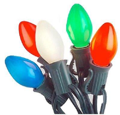 Holiday Wonderland 2524-88 25 Count C7 Multi Ceramic Christmas Light Set - Quantity of 5
