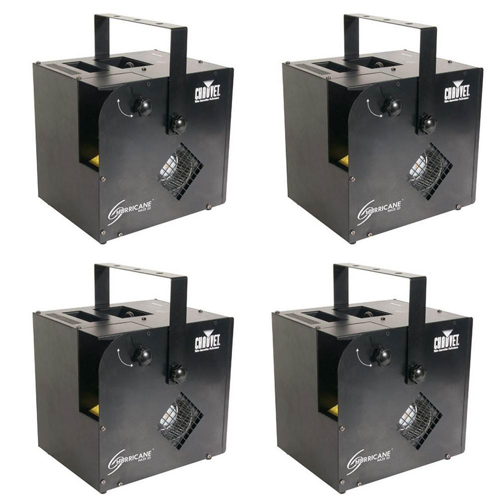 Chauvet Hurricane Haze 2D Water Based DJ Smoke Fog Machine w/ Remote (4 Pack)