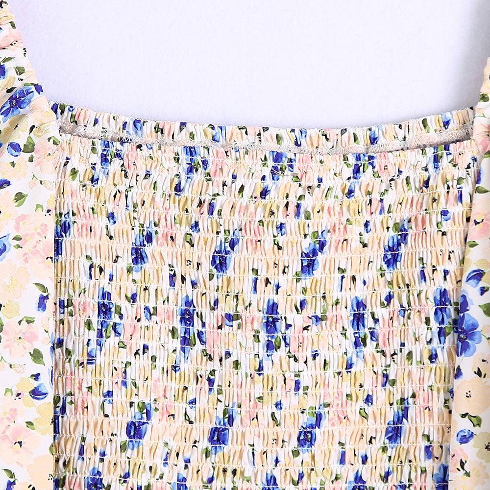 floral print vintage blouse