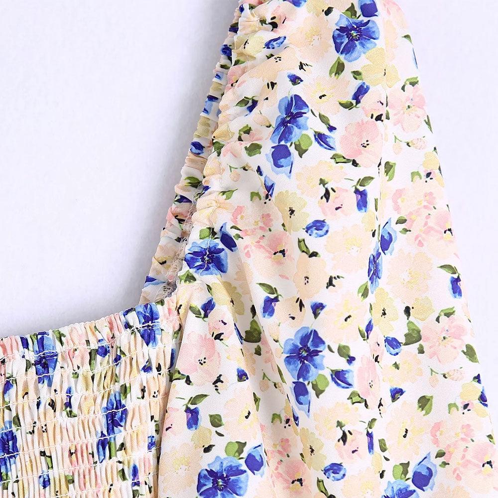 floral print vintage blouse