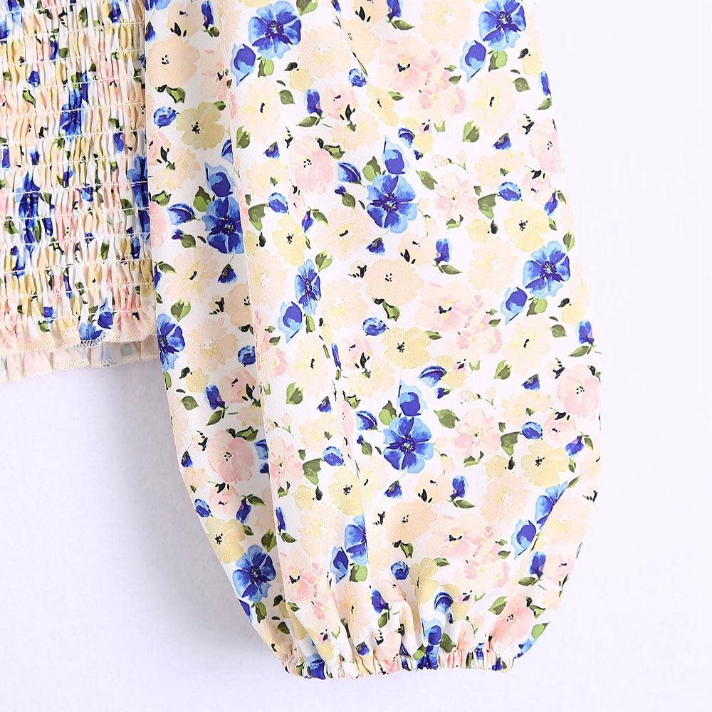 floral print vintage blouse