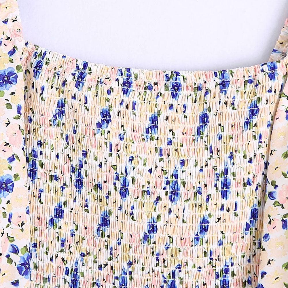floral print vintage blouse