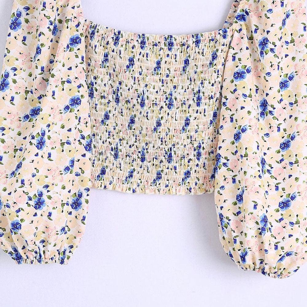 floral print vintage blouse