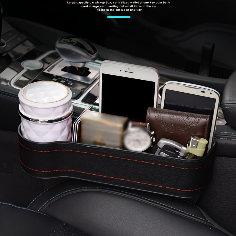 Car Seat StoraBox Card Phone Holder Pocket Car Seat Gap Leather StoraBox Seat Gap Pocket StoraBox Universal