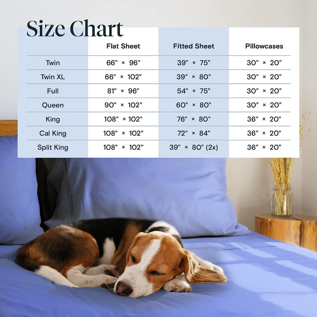 LuxClub 7 PC Split King Sheet Set Bamboo Sheets Deep Pockets 18" Eco Friendly Wrinkle Free Cooling Sheets Machine Washable Hotel Bedding Silky Soft - Violet Blue Split King