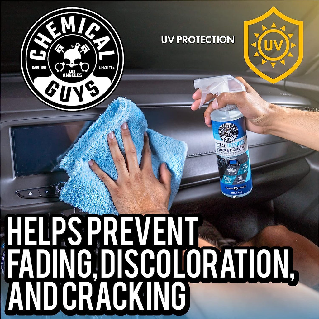 Chemical Guys SPI22016 Total Interior Cleaner and Protectant, Safe for Cars, Trucks, SUVs, Jeeps, Motorcycles, RVs &amp; More, 16 fl oz