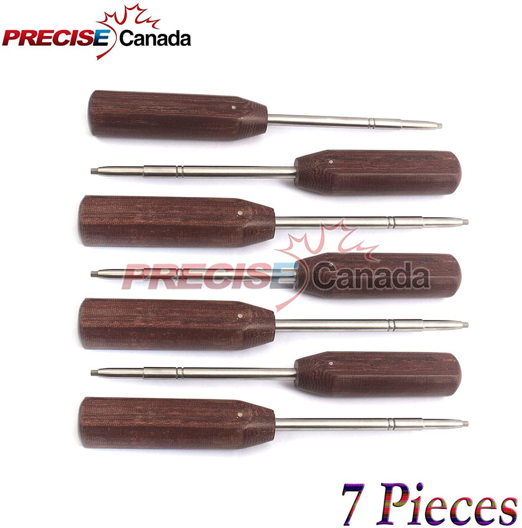 PRECISE CANADA: SET OF 7 SCREW DRIVER SURGI HEAD 1.5MM ORTHOPEDIC INSTRUMENTS