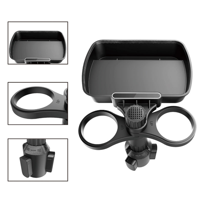 360° Swivel Car Cup Holder Tray - Keep Your Drinks &amp; Food Organized &amp; Accessories!