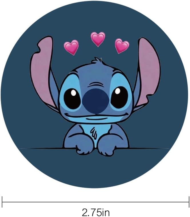 Anime Car Decor Cartoon Car Coasters for Lilo &amp; Stitch, 2PCS 2.75" Car Cup Holder Coasters for Stitch Baby Cute Funny Cartoon  Car Interior Coasters by FLYEEGO