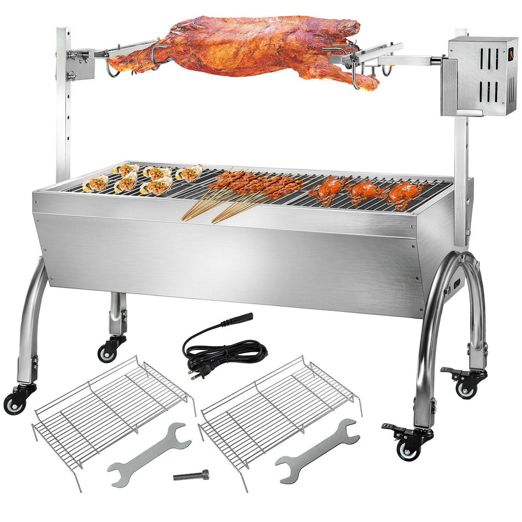 88LB BBQ Roaster 45W Hog Roasting Rotisserie for Pork Lamp Goat Grill