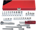 Wright Tool 236 1/4" Drive, Socket and Screwdriver Bit Set (34-Piece)