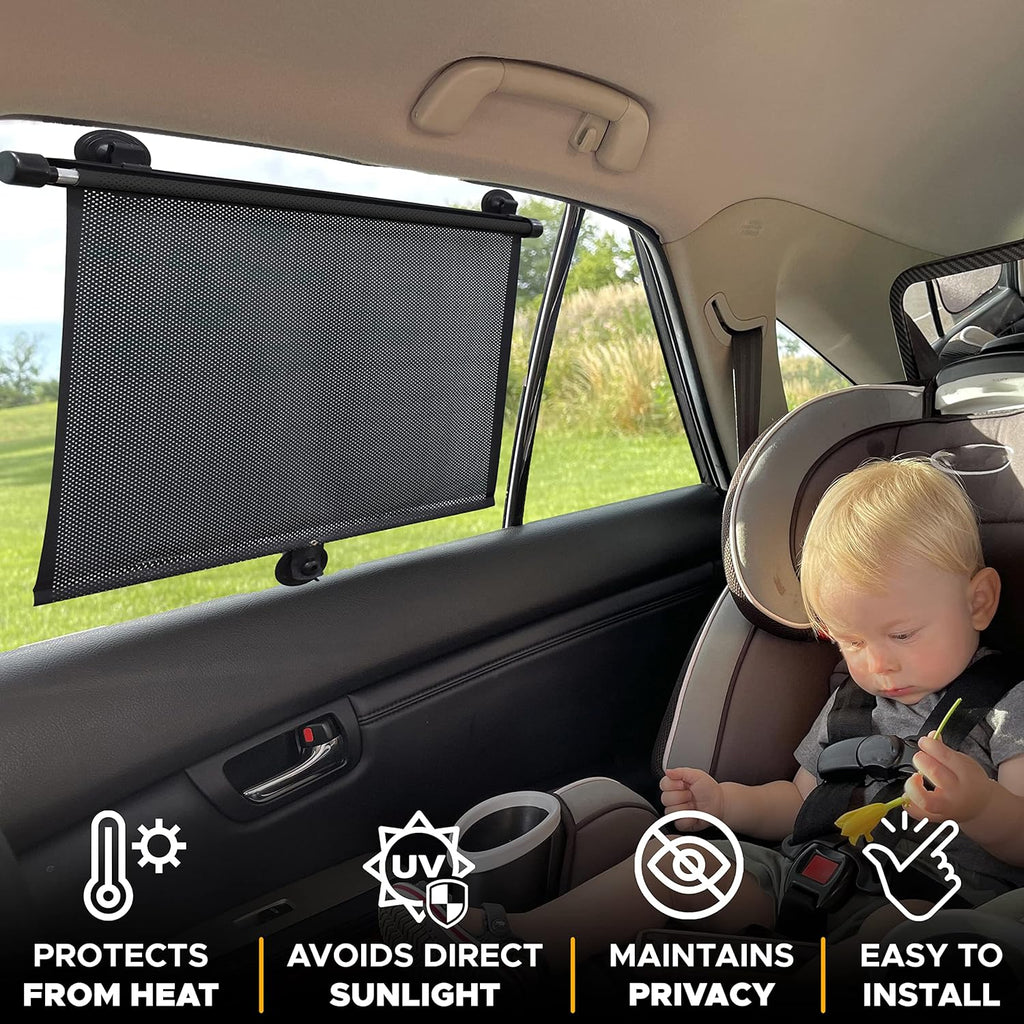EcoNour Car Window Shades for Windows (2 Pack) | Shade Automotive Interior Sun Protection Large Offers Complete from UV Rays and Glare 18" x 20"