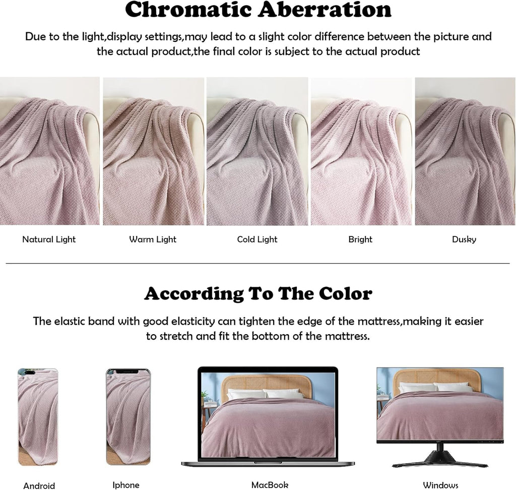 NEWCOSPLAY Super Soft Throw Blanket Light Purple Premium Silky Flannel Fleece Leaves Pattern Lightweight Bed Blanket All Season Use (Light Purple, Throw(50"x60"))