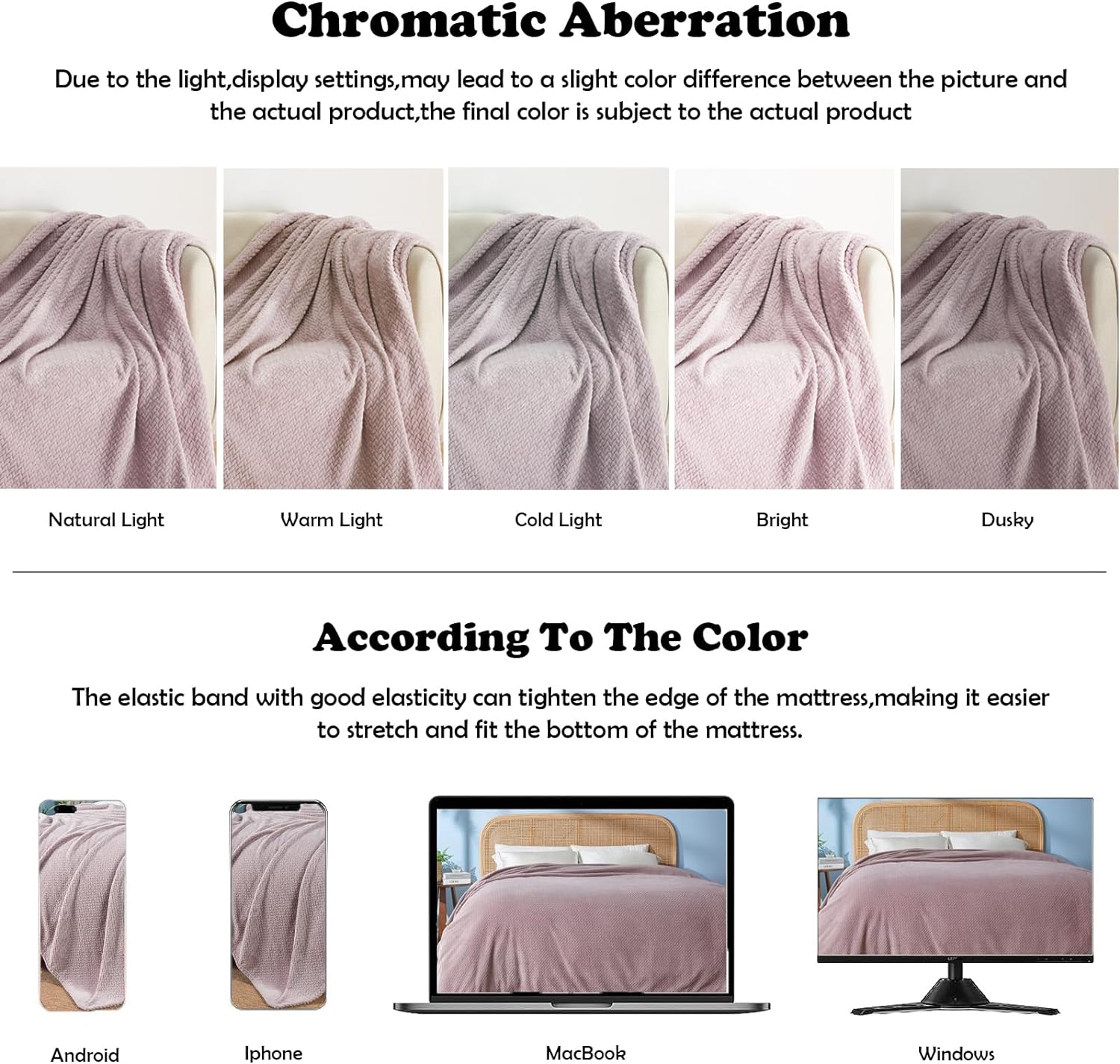 NEWCOSPLAY Super Soft Throw Blanket Light Purple Premium Silky Flannel Fleece Leaves Pattern Lightweight Bed Blanket All Season Use (Light Purple, Throw(50"x60"))