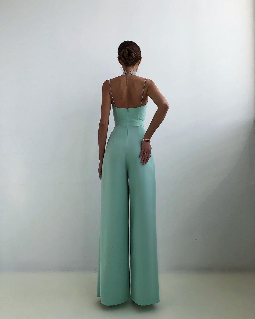 European and American cross-border suspenders, waist straight, mopping, minimalist jumpsuit, spring and summer  products