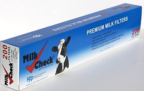 Milk Check Premium Milk Filter 2 1/4 x 24 Sock. 800 Milk Filters per Case. Compare at 23 Cents per Filter