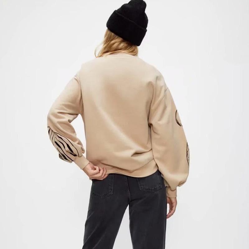 casual o-neck pullover sweatshirt