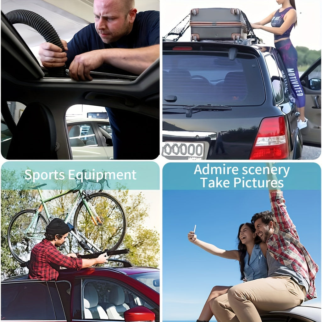 Universal Car Door Step: Foldable Roof Rack, Glass Breaker &amp; Safety Hammer For Easy Roof Access - Fits Most Cars, SUVs &amp; Trucks