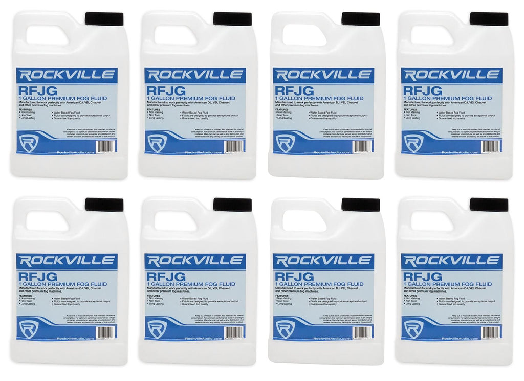 8) Rockville RFJG Gallons Fog/Smoke Juice Fluid For Chauvet/American DJ Machines