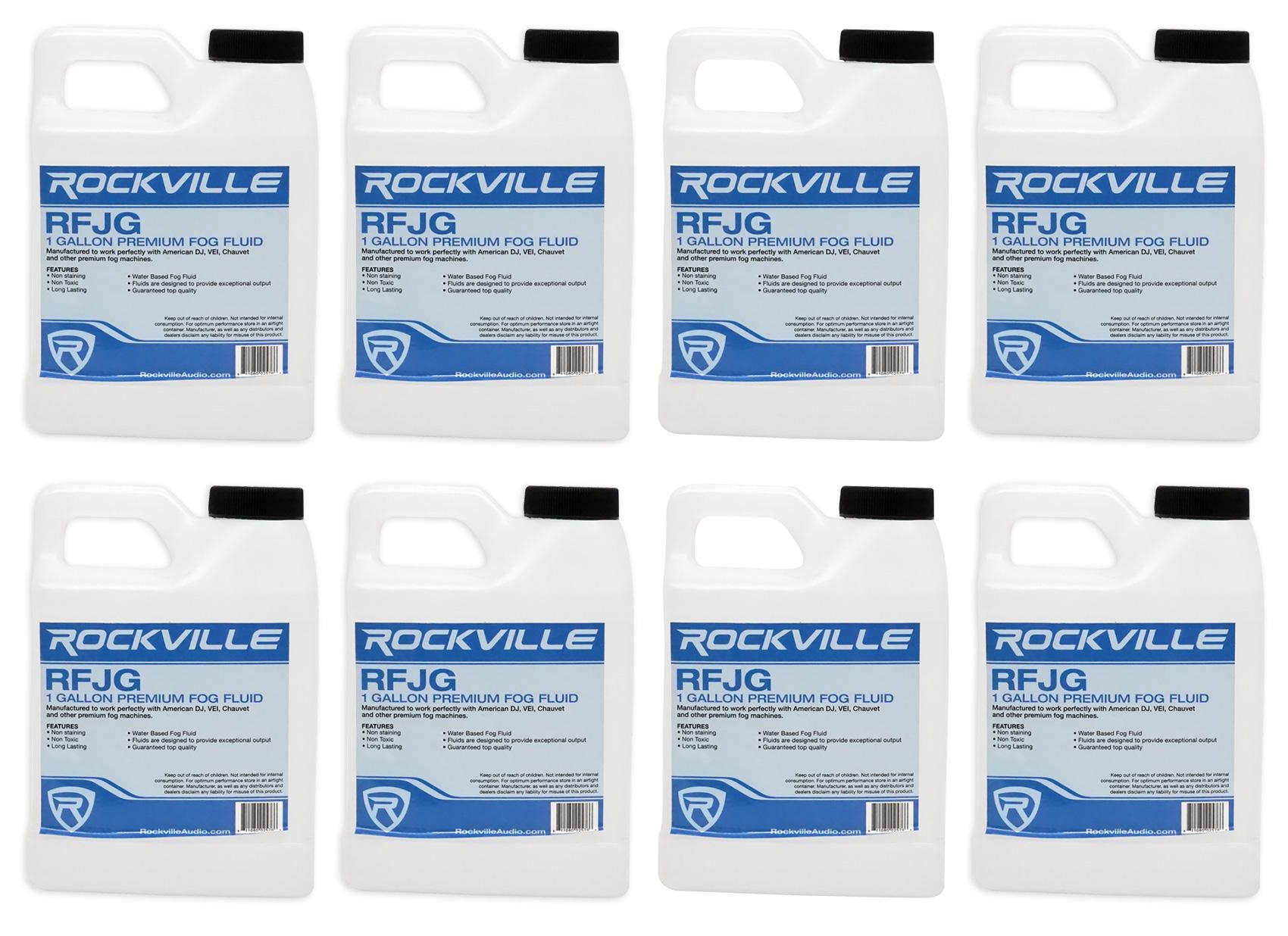 8) Rockville RFJG Gallons Fog/Smoke Juice Fluid For Chauvet/American DJ Machines