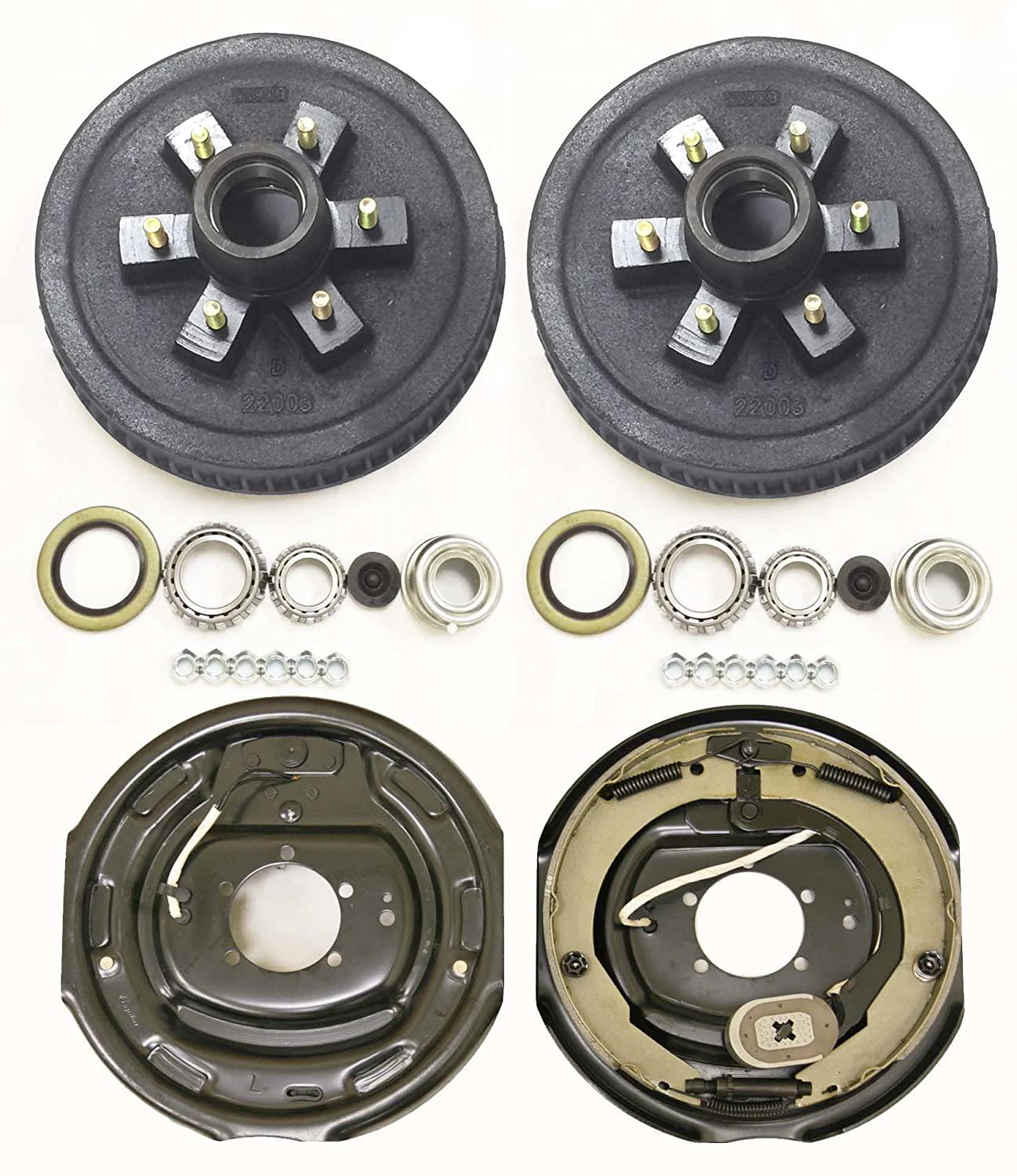 Trailer 6 on 5.5" B.C. Hub Drum Kits with 12"x2" Electric Brakes for 5200-6000 Lbs Axle