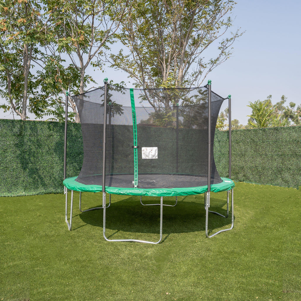 12' Trampoline with Enclosure, Green