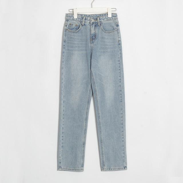 straight classic denim pants