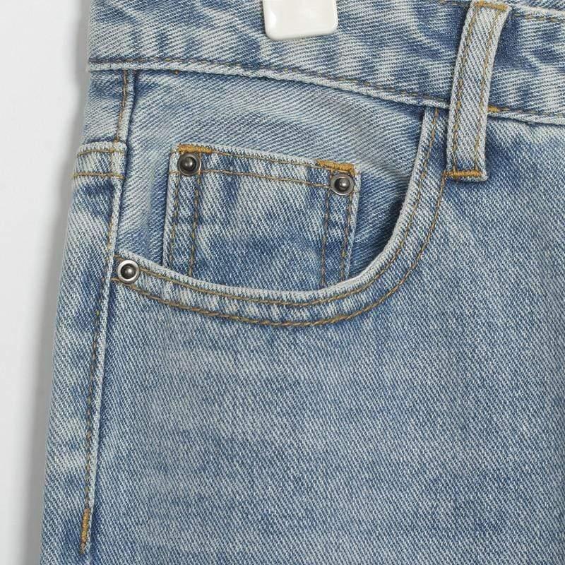 straight classic denim pants