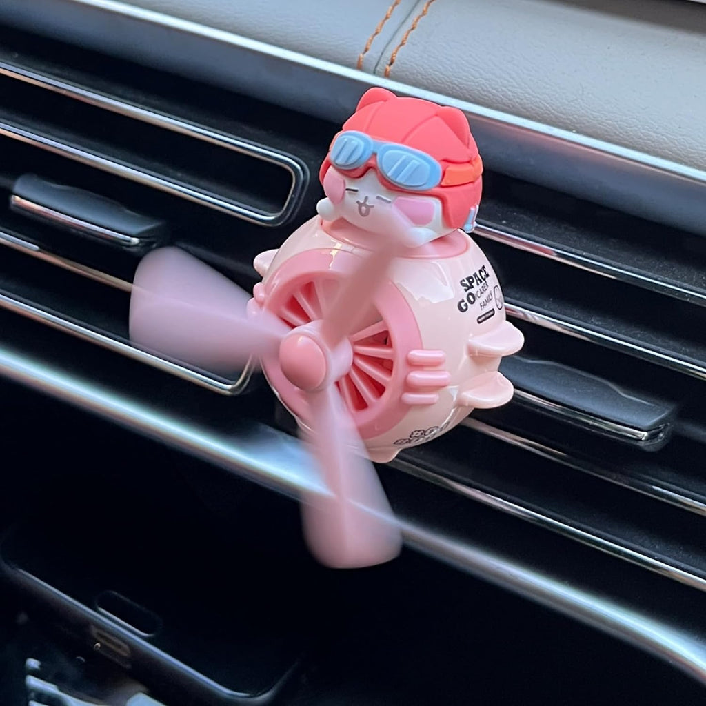 Cacacece Car Air Fresheners Cute Cat Pilot Automotive Air Outlet Creative Car Perfume Fragrance Automotive Decoration Air Fresheners for Cars