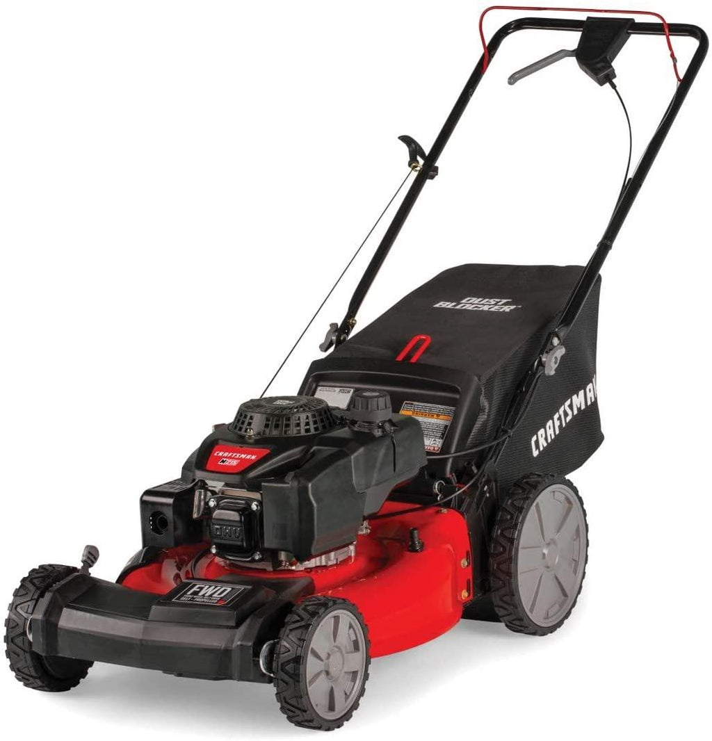 Craftsman M215 159cc 21-Inch 3-in-1 High-Wheeled FWD Self-Propelled Gas Powered Lawn Mower with Bagger