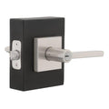 Halifax Satin Nickel Square Keyed Entry Door Lever Featuring SmartKey Security