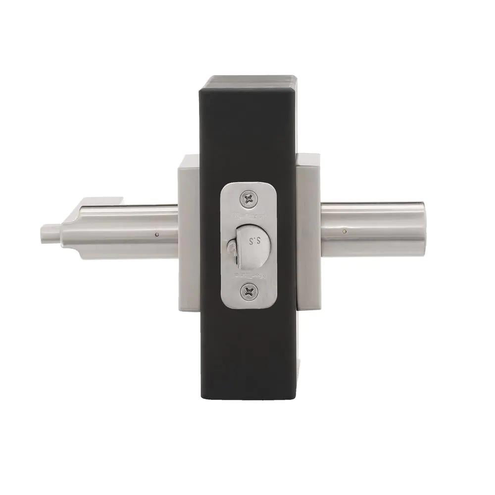 Halifax Satin Nickel Square Keyed Entry Door Lever Featuring SmartKey Security
