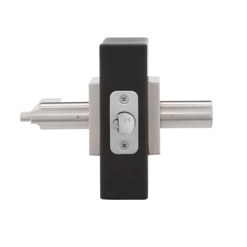 Halifax Satin Nickel Square Keyed Entry Door Lever Featuring SmartKey Security