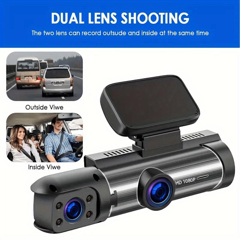 Dash Camera Front And Inside, 3.16inch Dash Cam 1080P, G Sensor HD Night Vision Loop Recording Wide Angle Car DVR