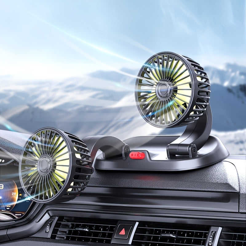 Stay Cool This Summer: Get the Multi-Functional Car Mini Double-Headed Fan!
