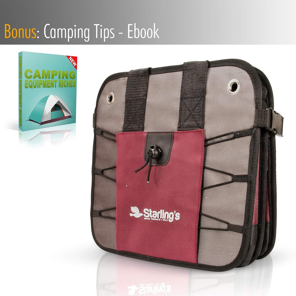 Starling's Car Trunk Organizer - Durable Storage SUV Cargo Organizer Adjustable, Bordeaux